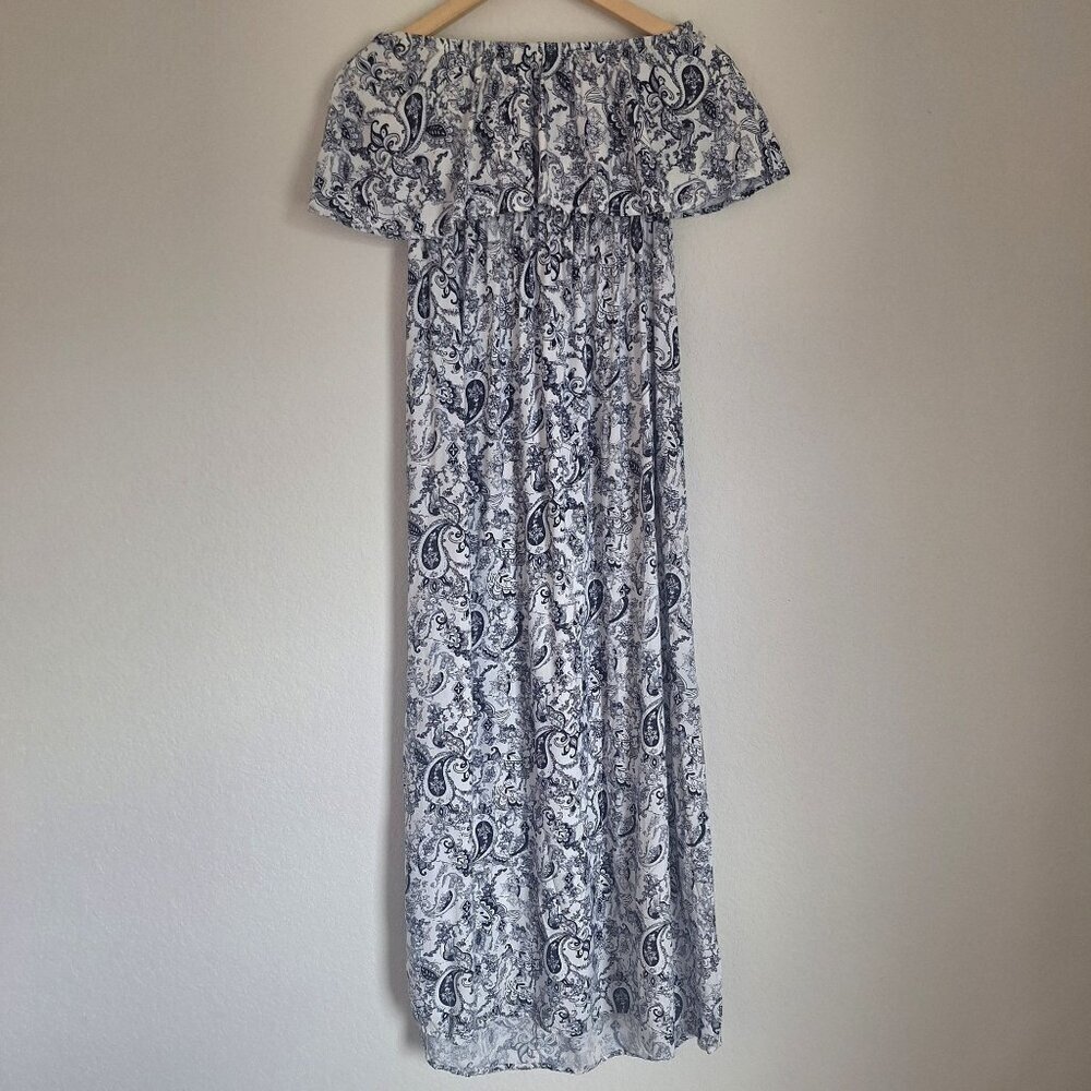 💙 Cotton On Paisley Maxi Lightweight Dress Preppy Boho Size M